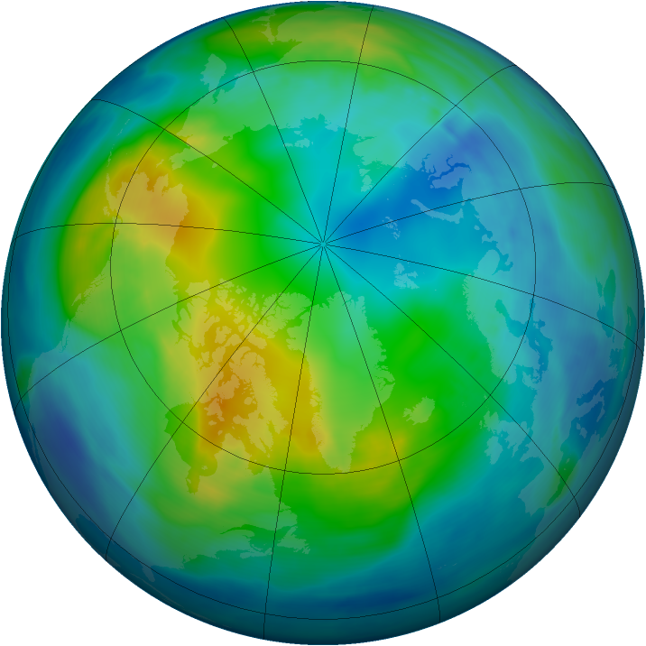 Arctic ozone map for 10 November 2005